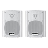 Gemini GHSI Series GHSI-W650BT-PR Outdoor Bluetooth 300-Watt-Peak Outdoor Speaker Set with Mounting Brackets and Remote, 2 Count, White