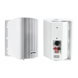 Gemini GHSI Series GHSI-W650BT-PR Outdoor Bluetooth 300-Watt-Peak Outdoor Speaker Set with Mounting Brackets and Remote, 2 Count, White