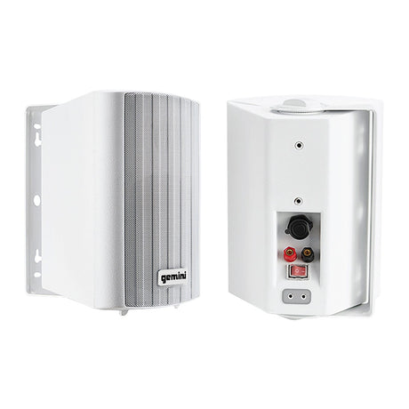 Gemini GHSI Series GHSI-W650BT-PR Outdoor Bluetooth 300-Watt-Peak Outdoor Speaker Set with Mounting Brackets and Remote, 2 Count, White