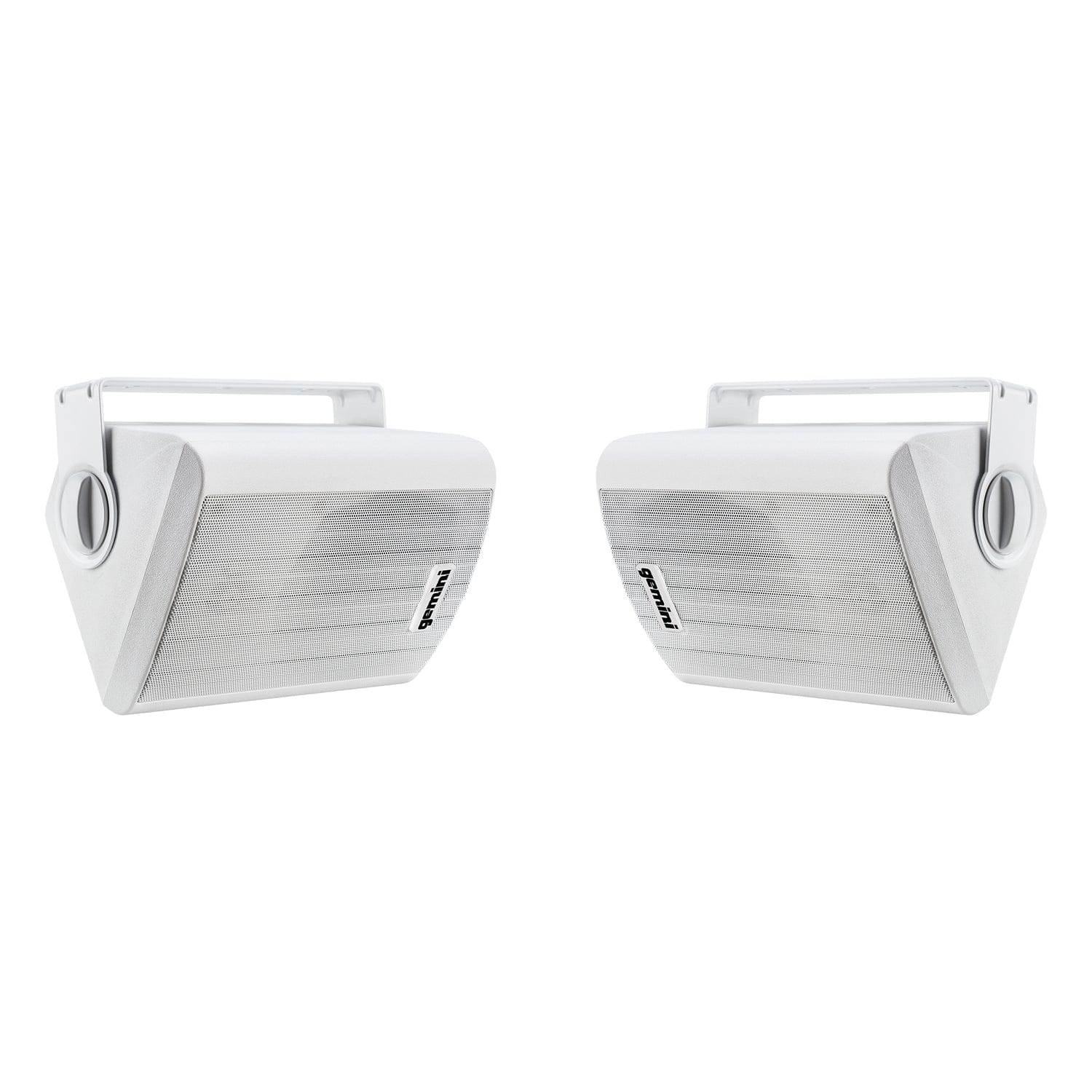 Gemini GHSI Series GHSI-W650BT-PR Outdoor Bluetooth 300-Watt-Peak Outdoor Speaker Set with Mounting Brackets and Remote, 2 Count, White