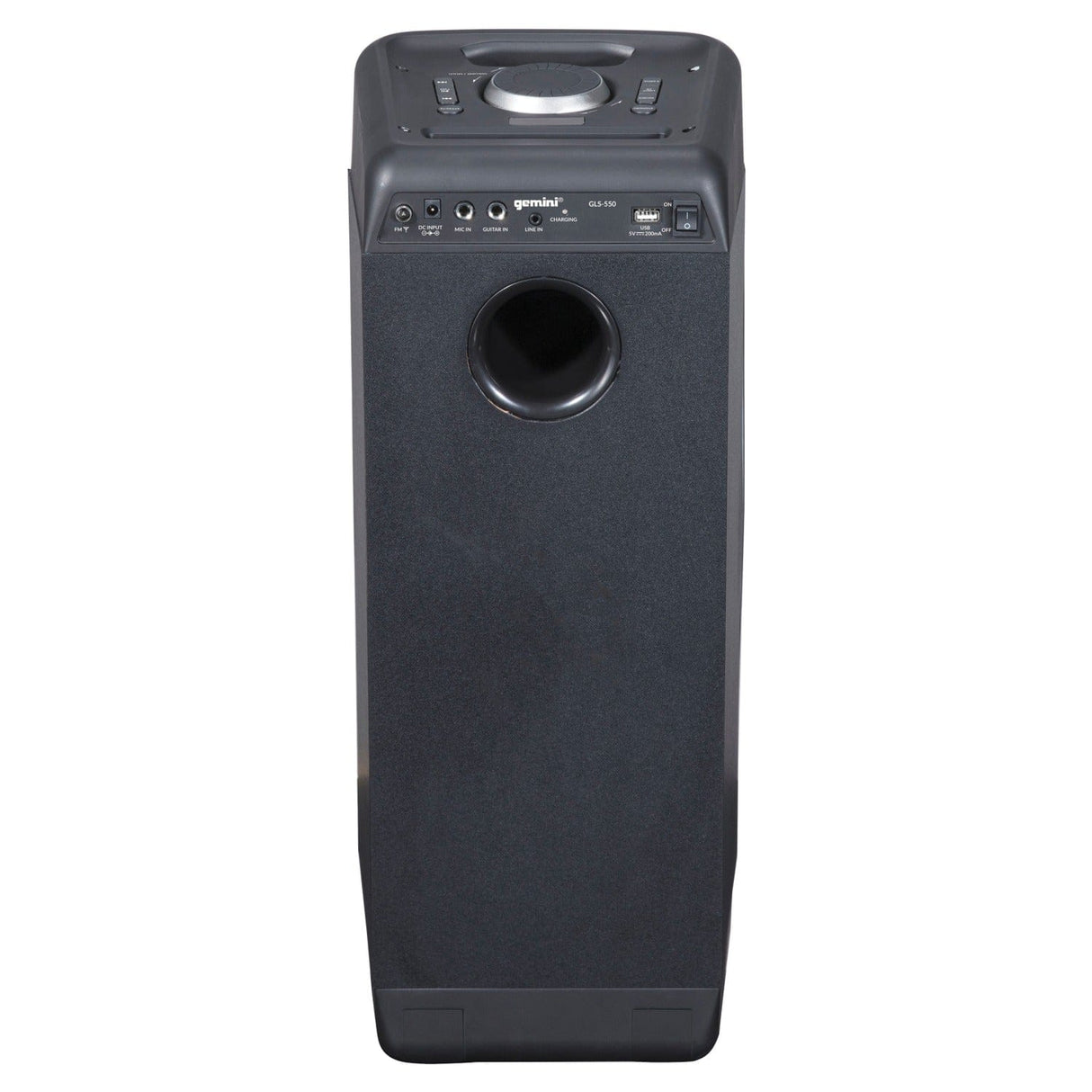 Gemini GLS Series Portable Bluetooth  Dual-Woofer Speaker System with LED Lights, Microphone, and Remote, True Wireless, Black, GLS-550