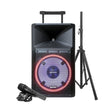 Gemini GSP Series Portable Bluetooth True Wireless PA Speaker with Media Player, Lights, Stand, and Microphone, Black, GSP-L2200PK