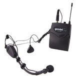 Gemini UHF-01HL-F2 UHF Single-Channel Wireless Microphone System with Headset and Lavalier Microphones