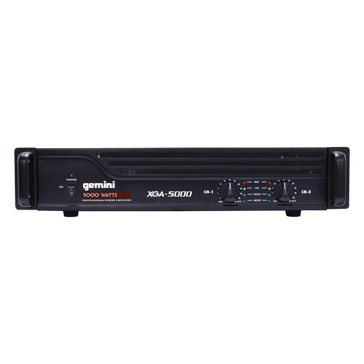 Gemini 5000-Watt-Peak 2.0-Channel Bridgeable Rack-Mountable Professional Power Amplifier for PA Systems and DJ Rigs, XGA-5000