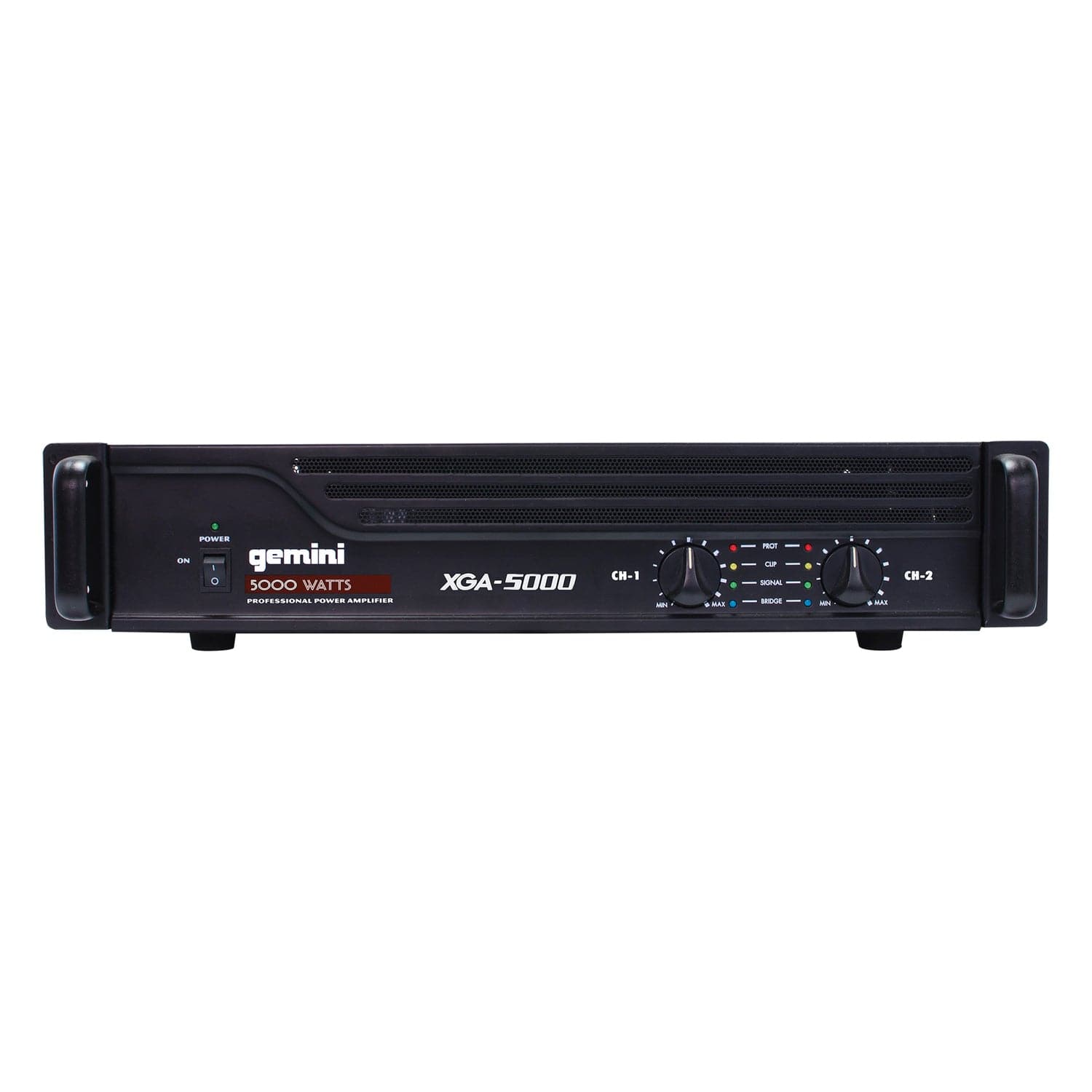 Gemini 5000-Watt-Peak 2.0-Channel Bridgeable Rack-Mountable Professional Power Amplifier for PA Systems and DJ Rigs, XGA-5000