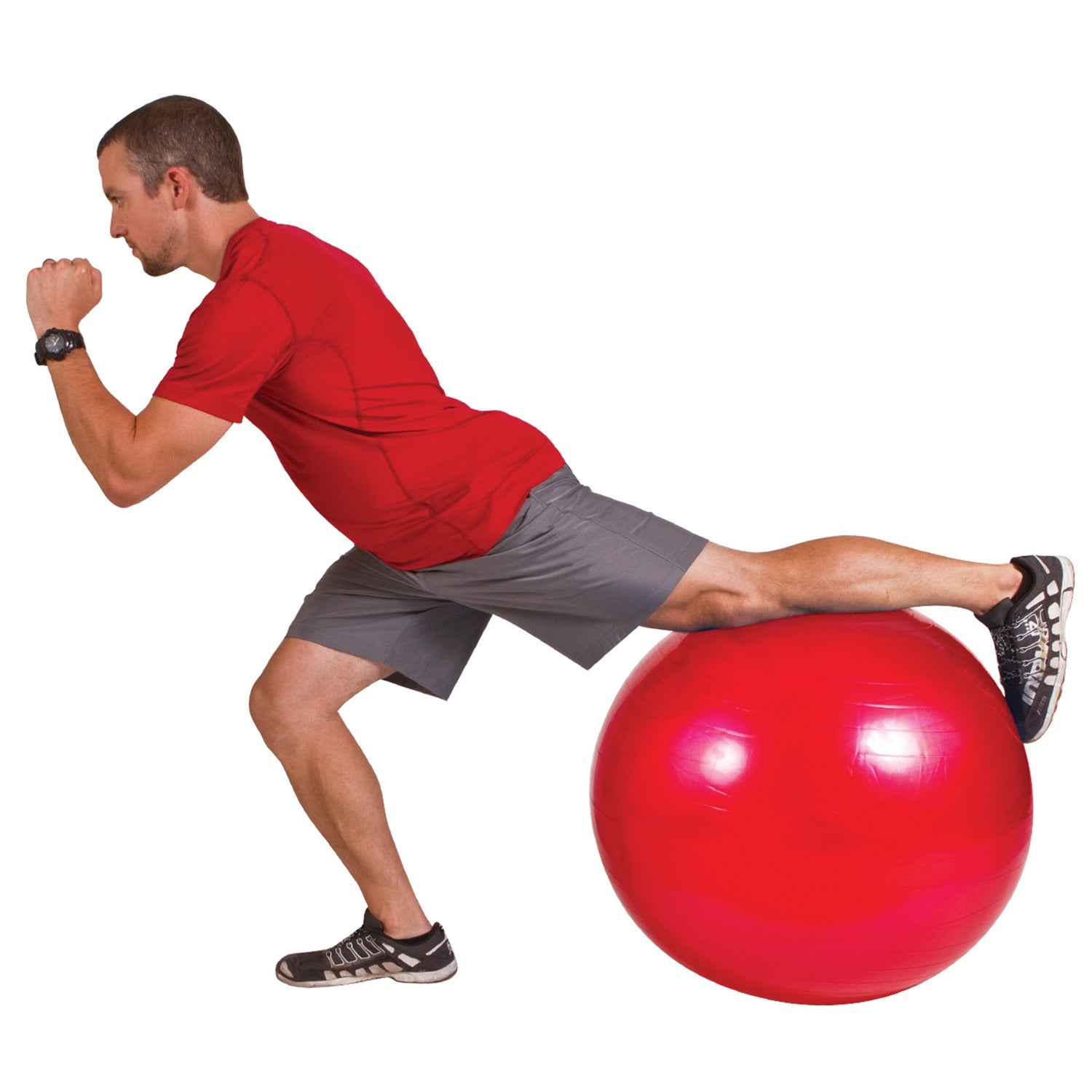 GoFit Stability Ball with Pump, 55cm, Red