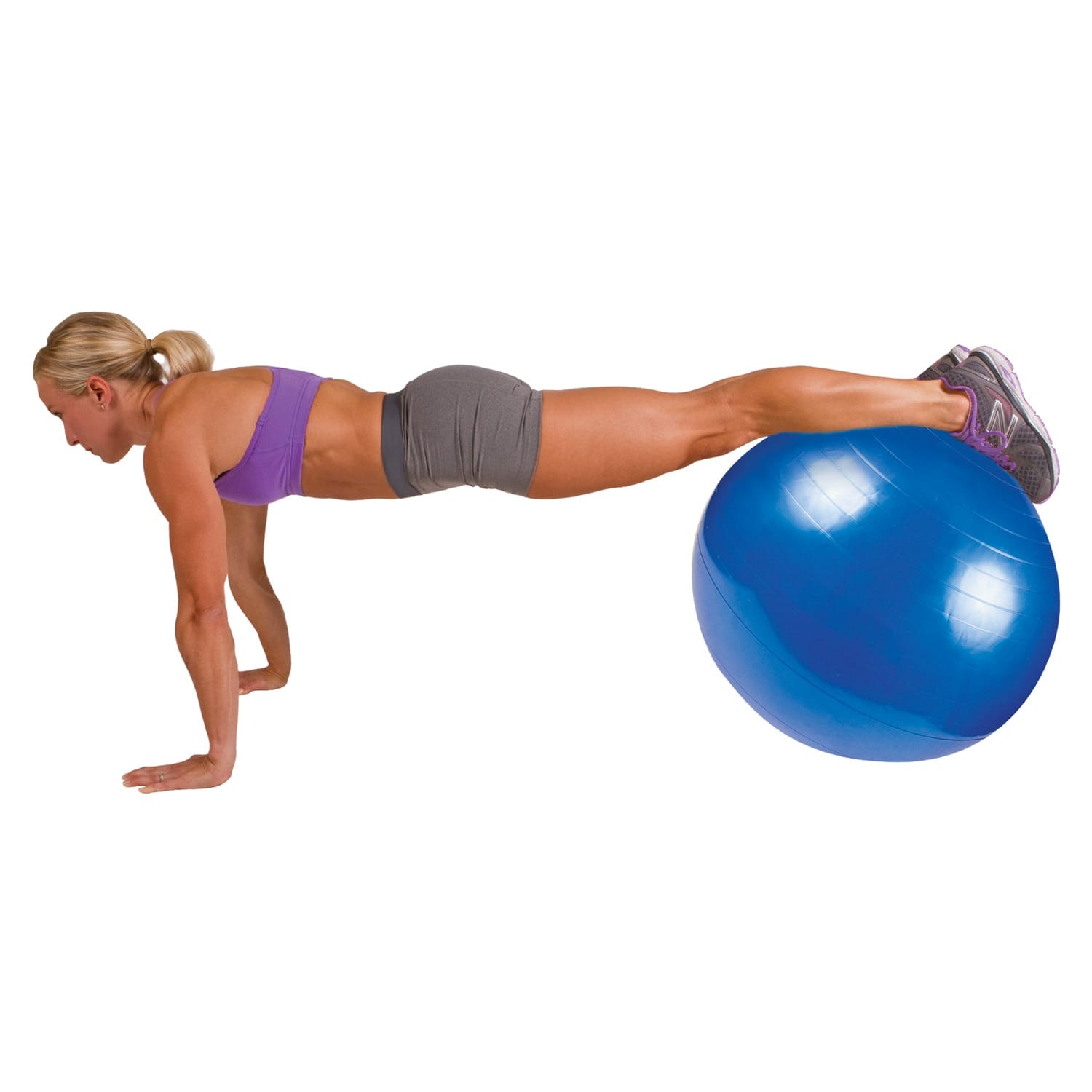 GoFit Pro Grade Stability Guide Ball with Pump, 55cm, Blue