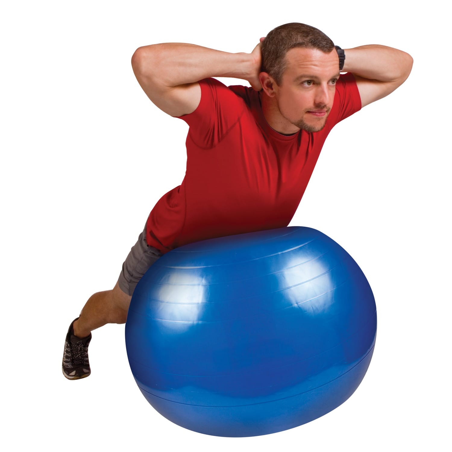 GoFit Pro Grade Stability Guide Ball with Pump, 55cm, Blue
