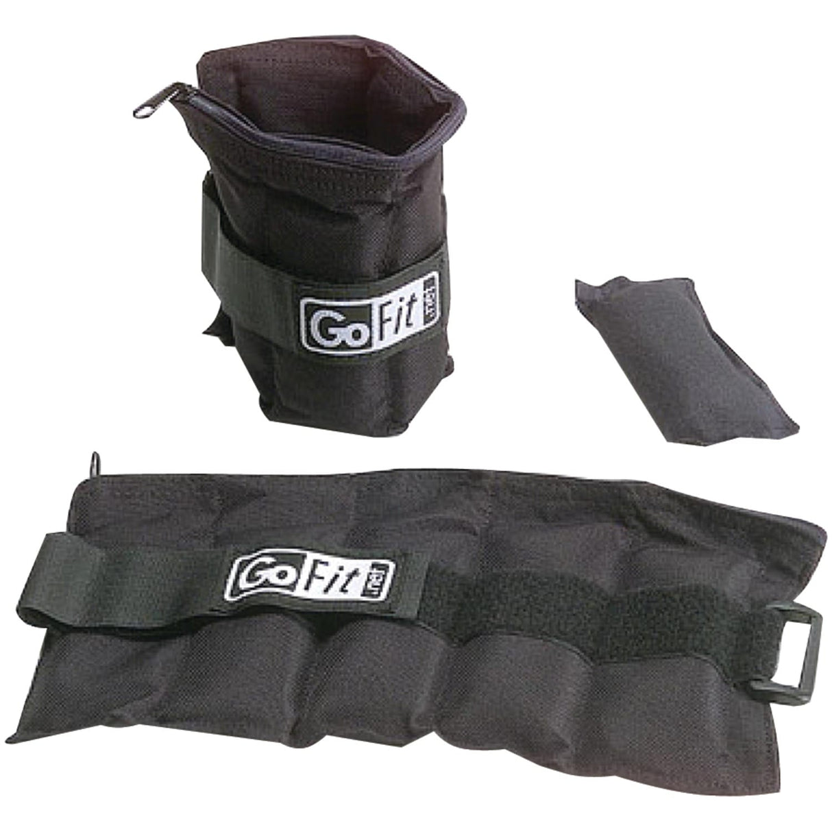 GoFit 5-Level Adjustable Ankle Weights, 2 Pack, 1lbs to 5lbs