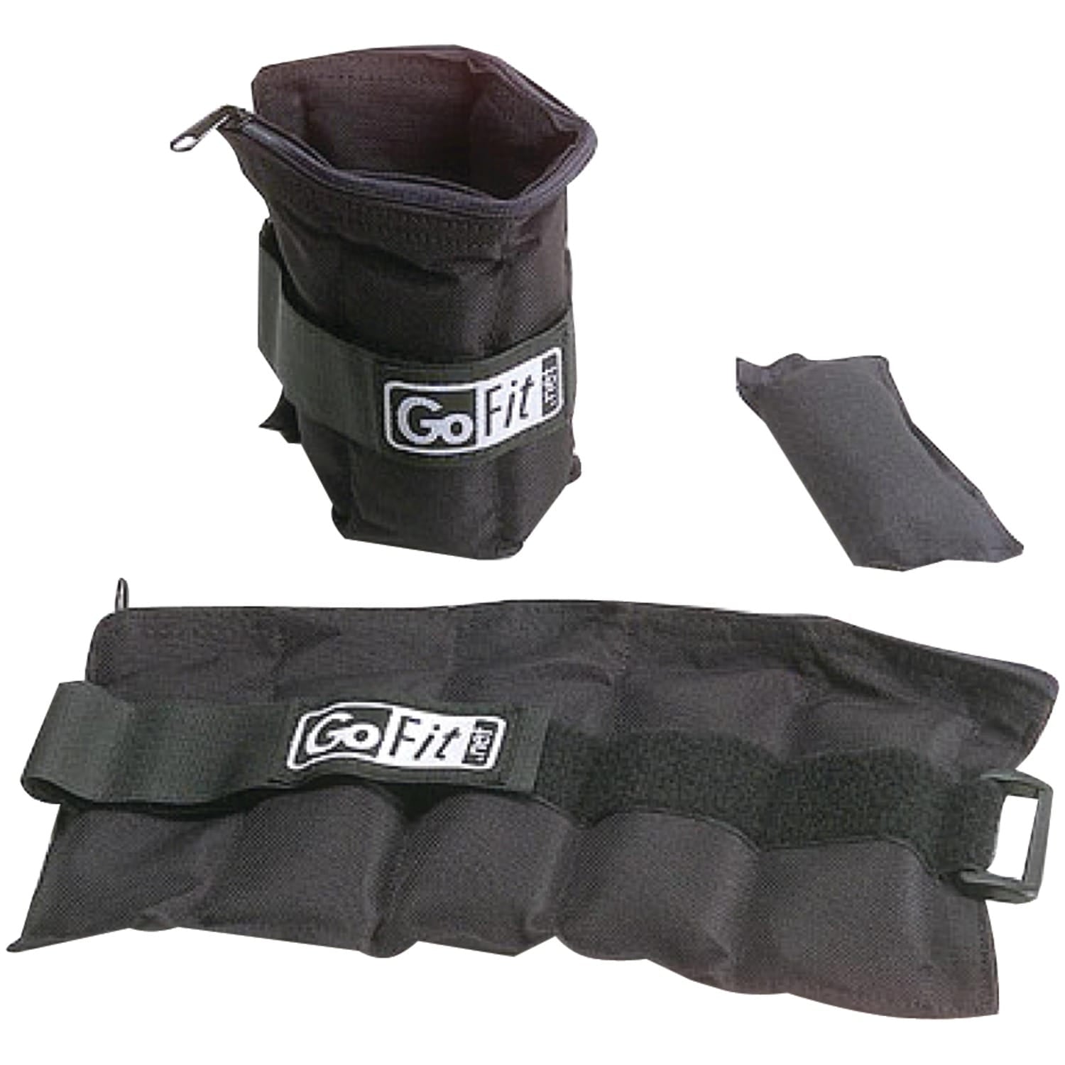 GoFit 5-Level Adjustable Ankle Weights, 2 Pack, 1lbs to 5lbs