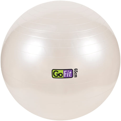 GoFit Stability Ball with Pump, 65cm, White