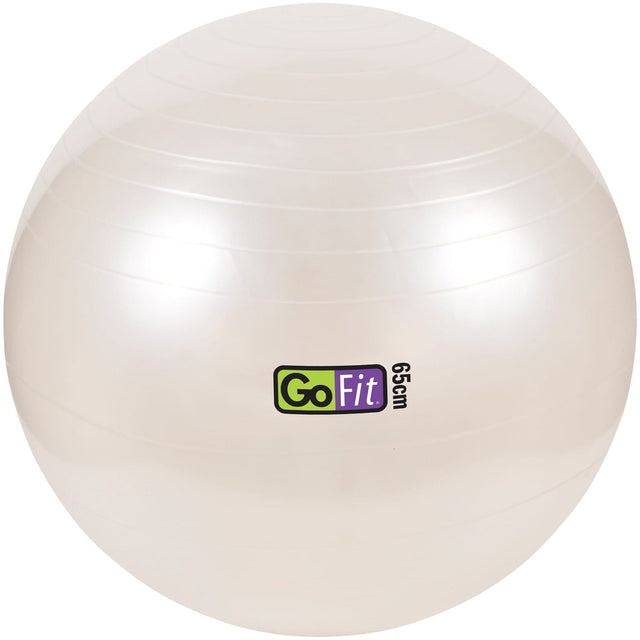 GoFit Stability Ball with Pump, 65cm, White