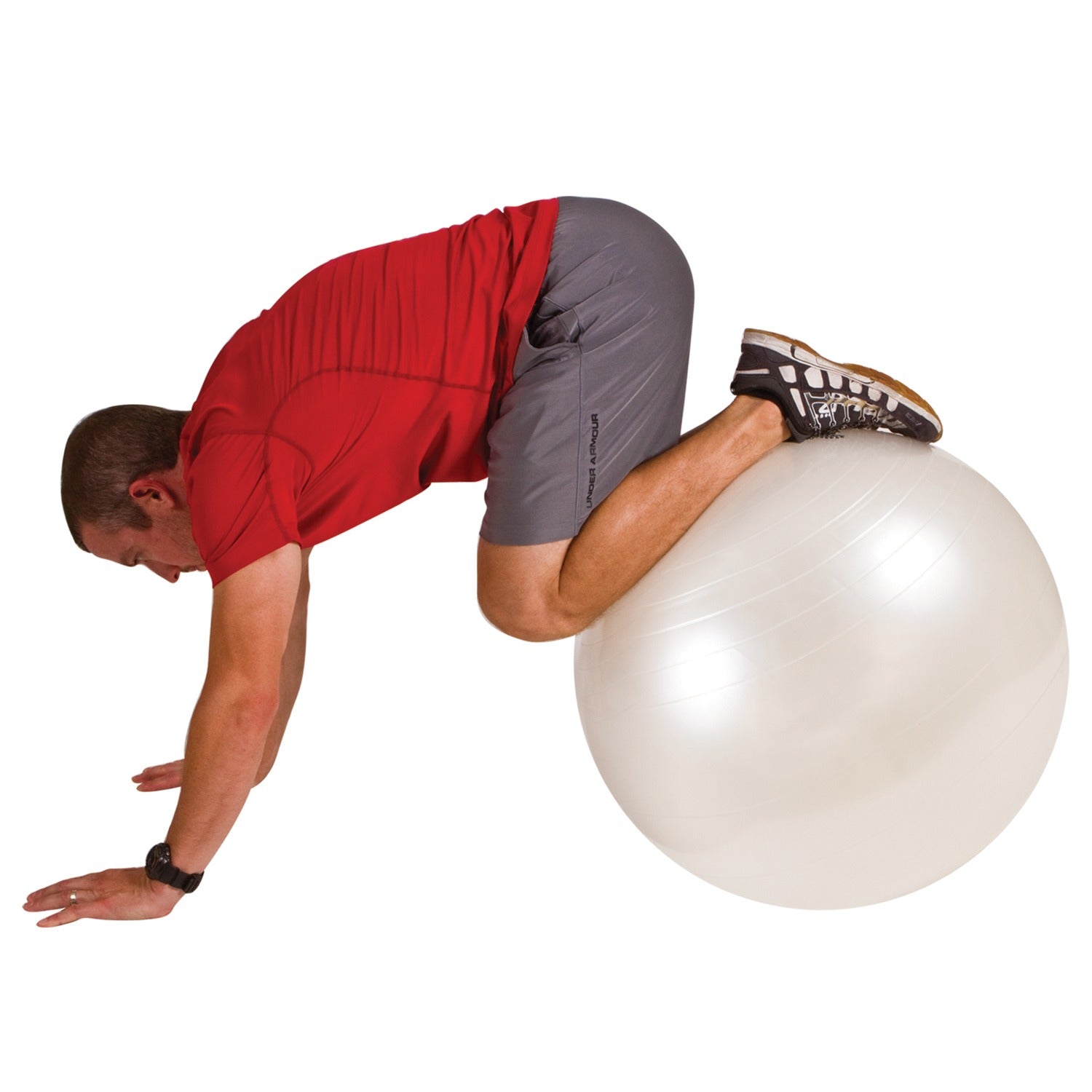 GoFit Stability Ball with Pump, 65cm, White