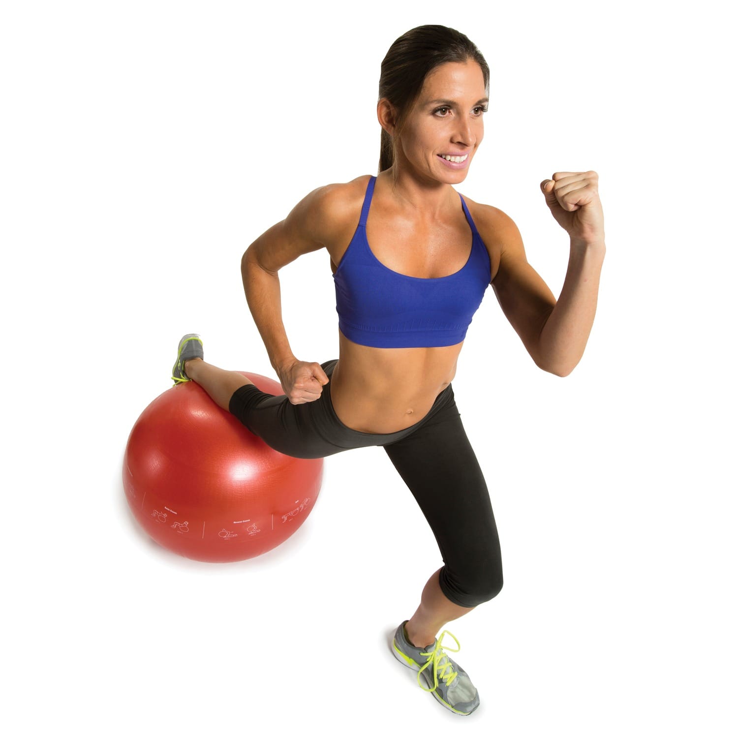 GoFit Pro Grade Stability Guide Ball with Pump, 65cm, Red