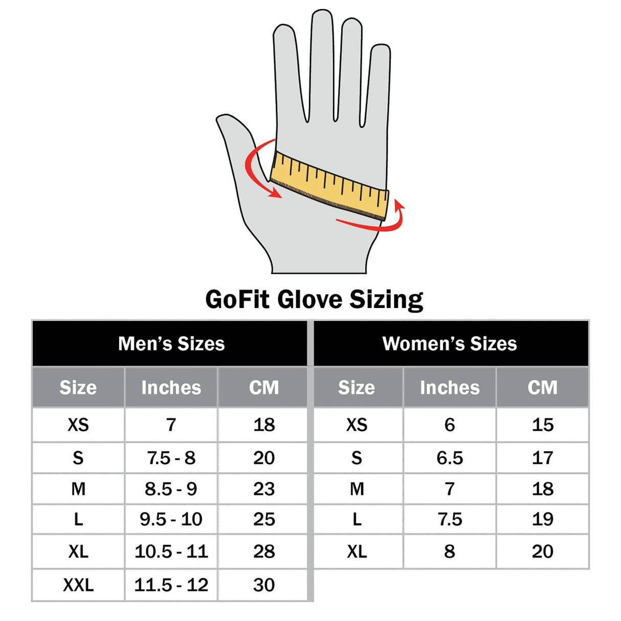 GoFit Men's Sport-Tac Pro Trainer Gloves, Large