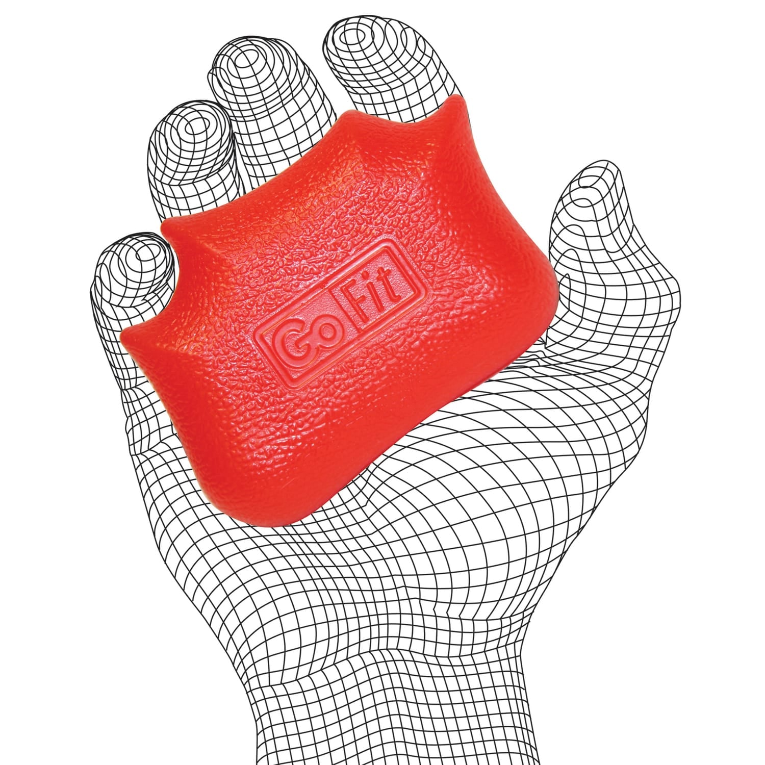 GoFit Gel Hand Grip, Firm, Red
