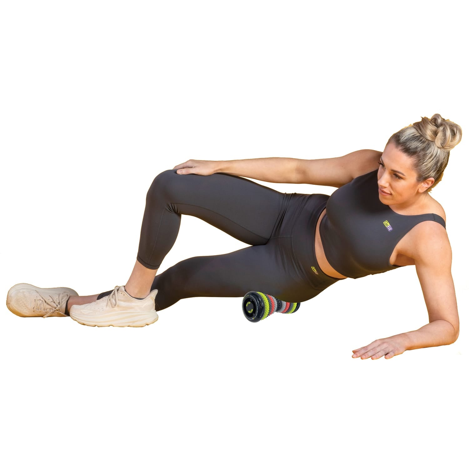 GoFit Interchangeable Ring Roller RFX with 10 Interchangeable Massage Rings
