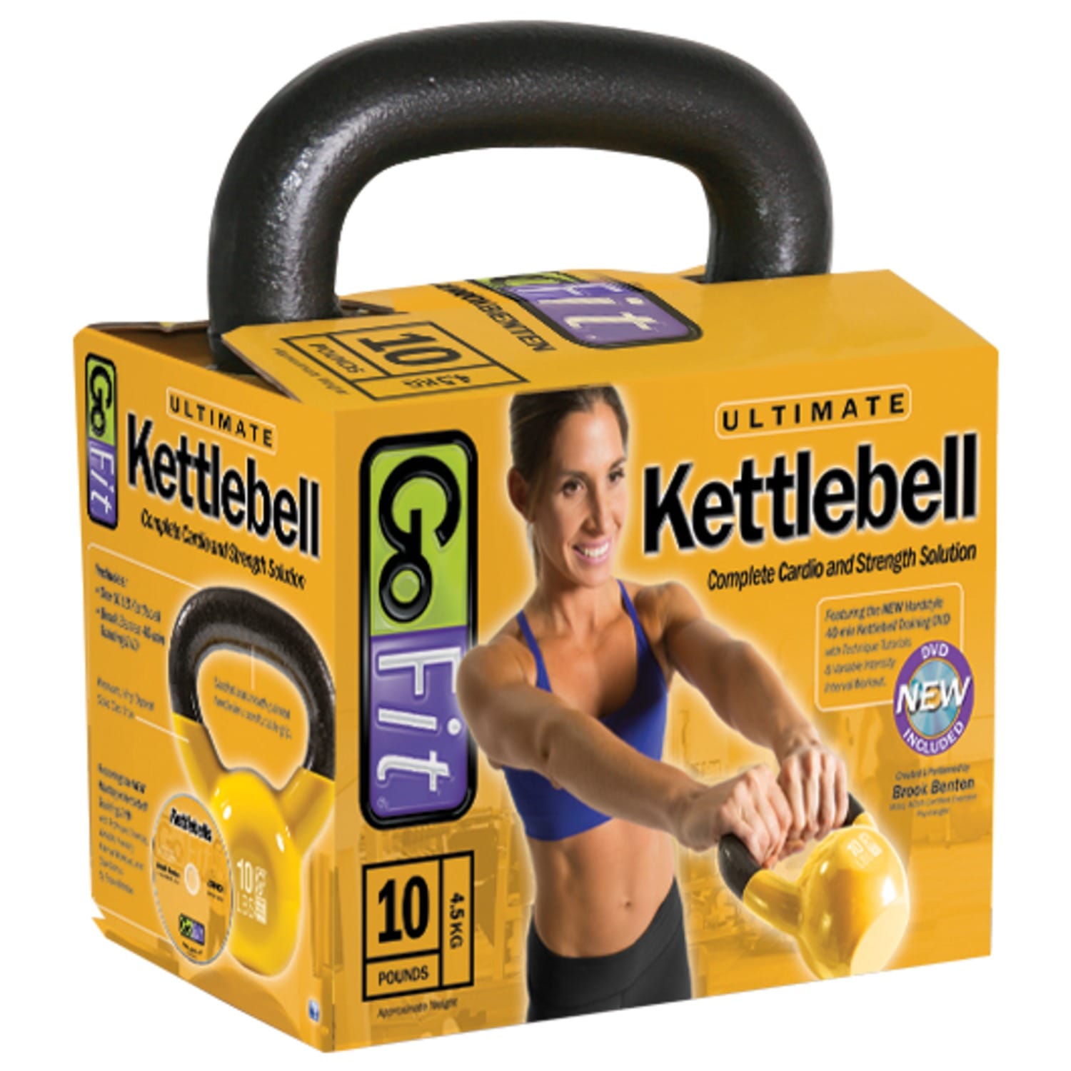GoFit Kettlebell with DVD, 10 Lbs.