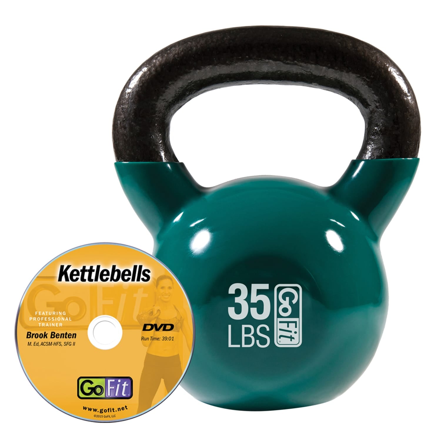 GoFit Kettlebell with DVD, 35 Lbs.