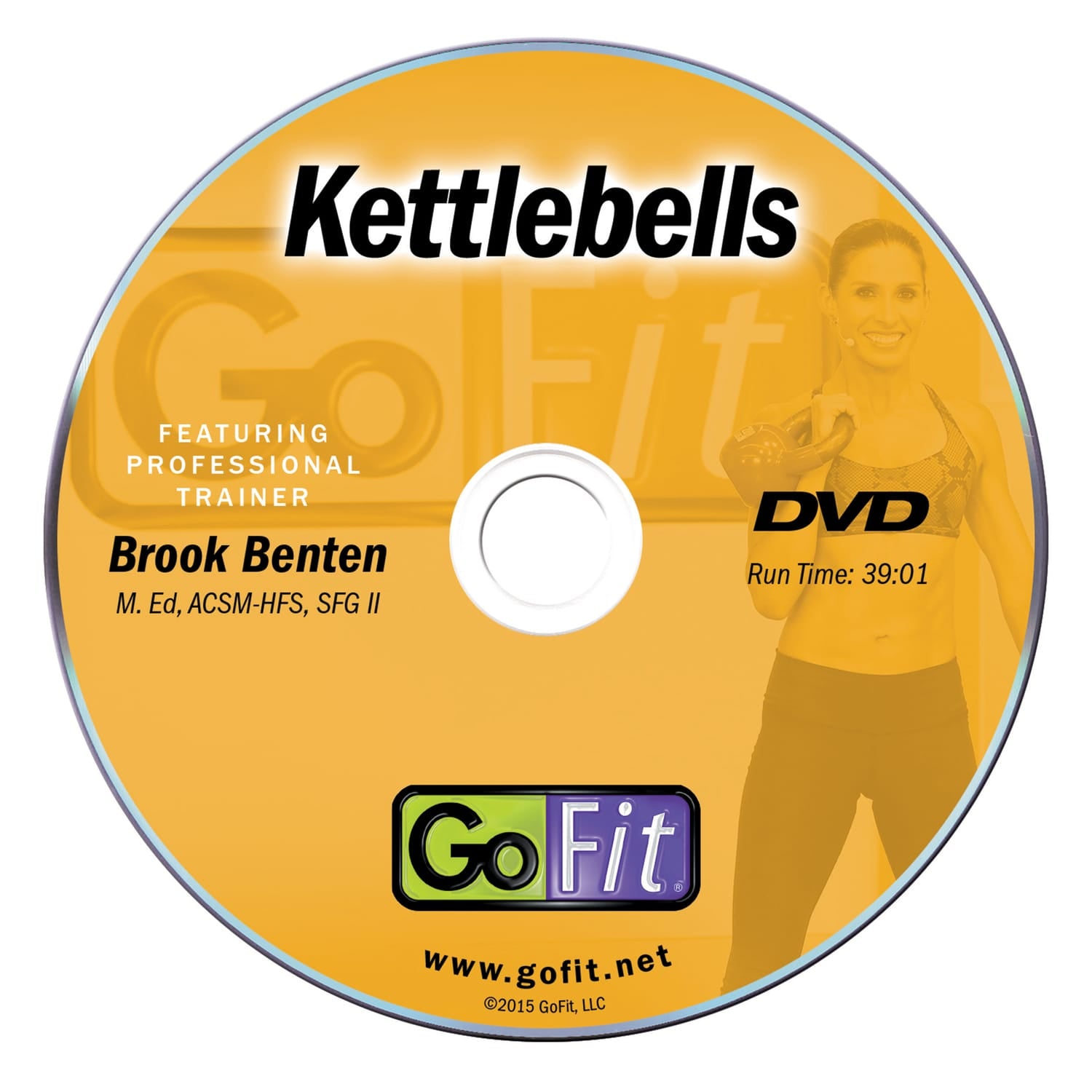 GoFit Kettlebell with DVD, 35 Lbs.
