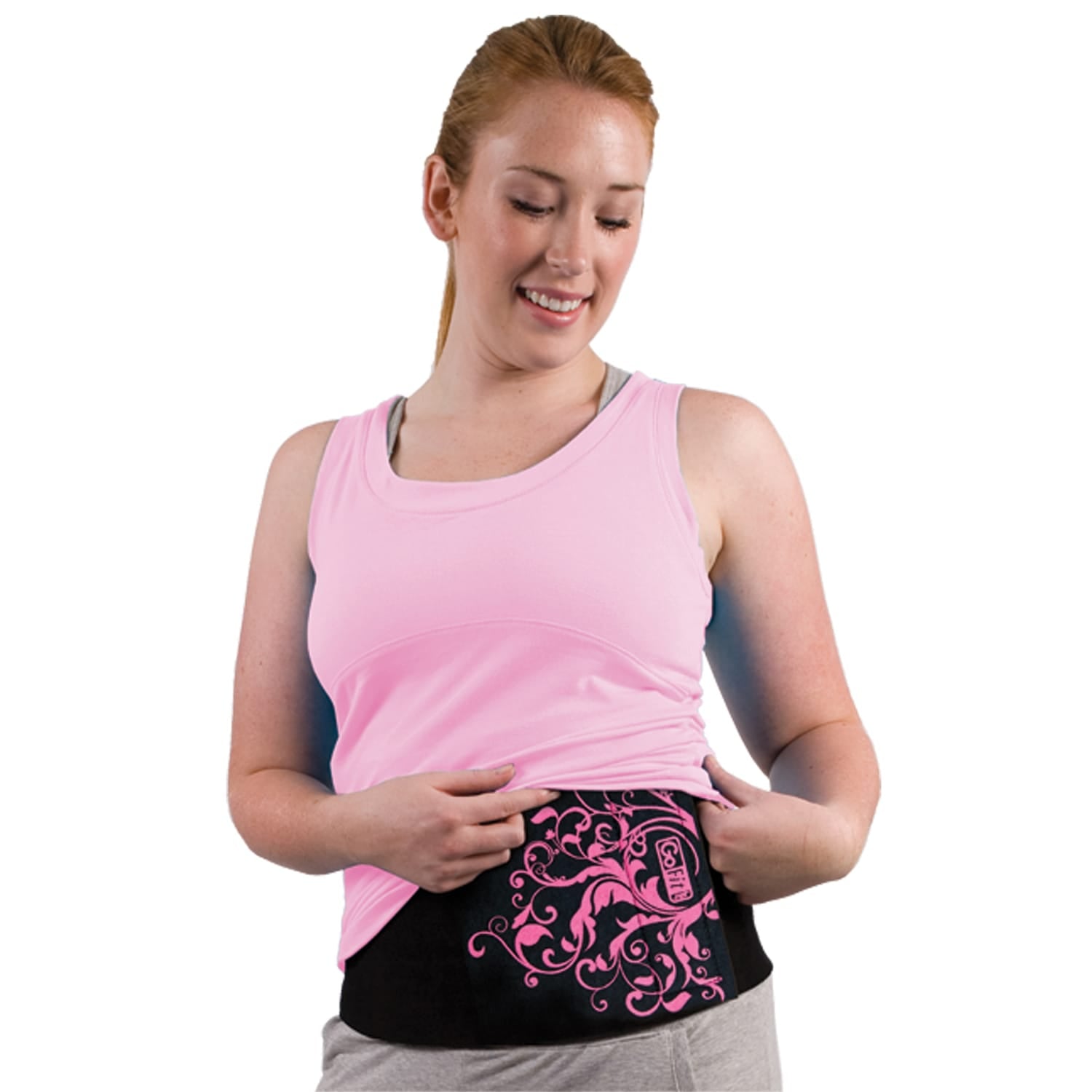 GoFit Pink Neoprene Waist Trimmer, Large