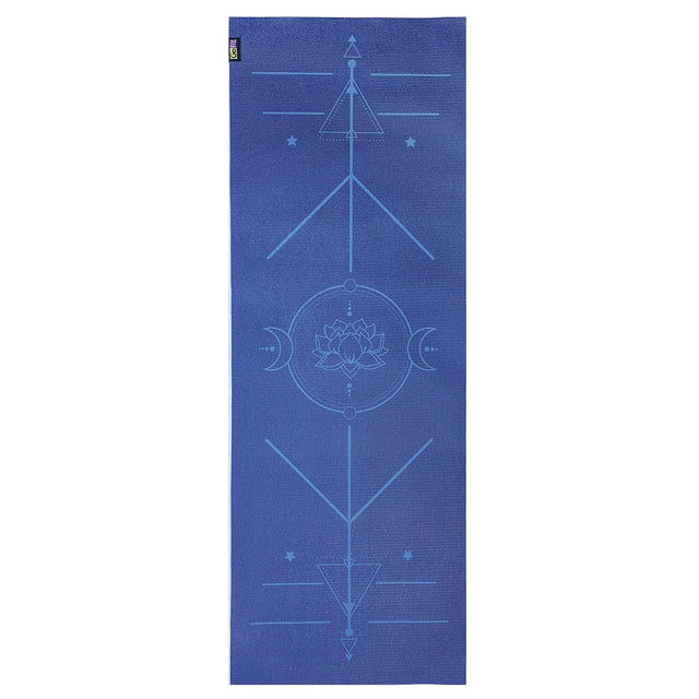 GoFit AlignMat Body-Alignment Yoga Mat, Blue