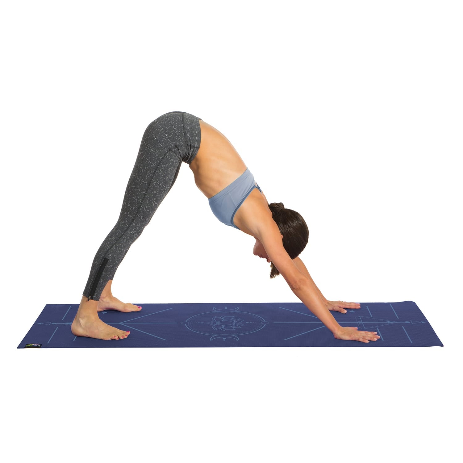 GoFit AlignMat Body-Alignment Yoga Mat, Blue