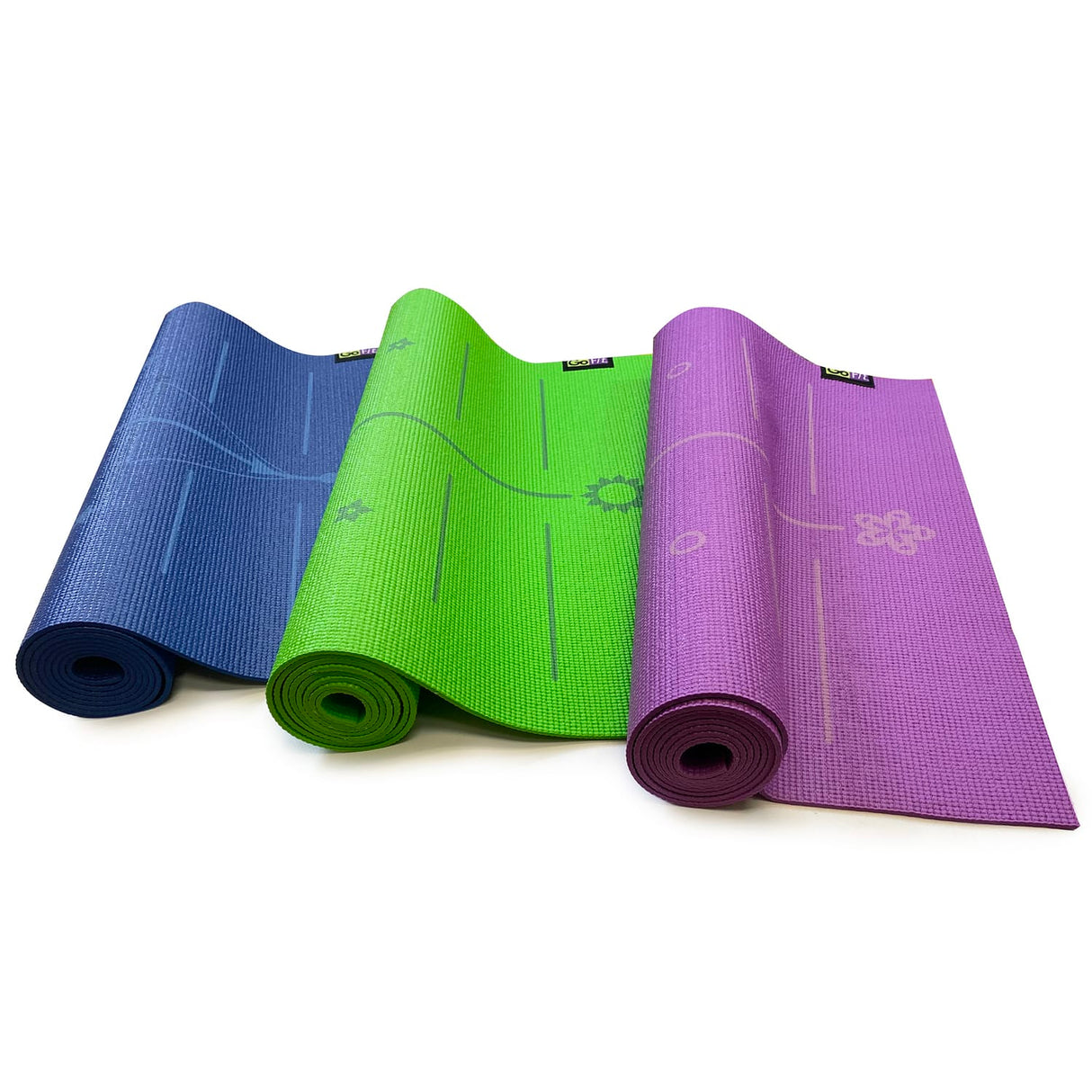 GoFit AlignMat Body-Alignment Yoga Mat, Purple