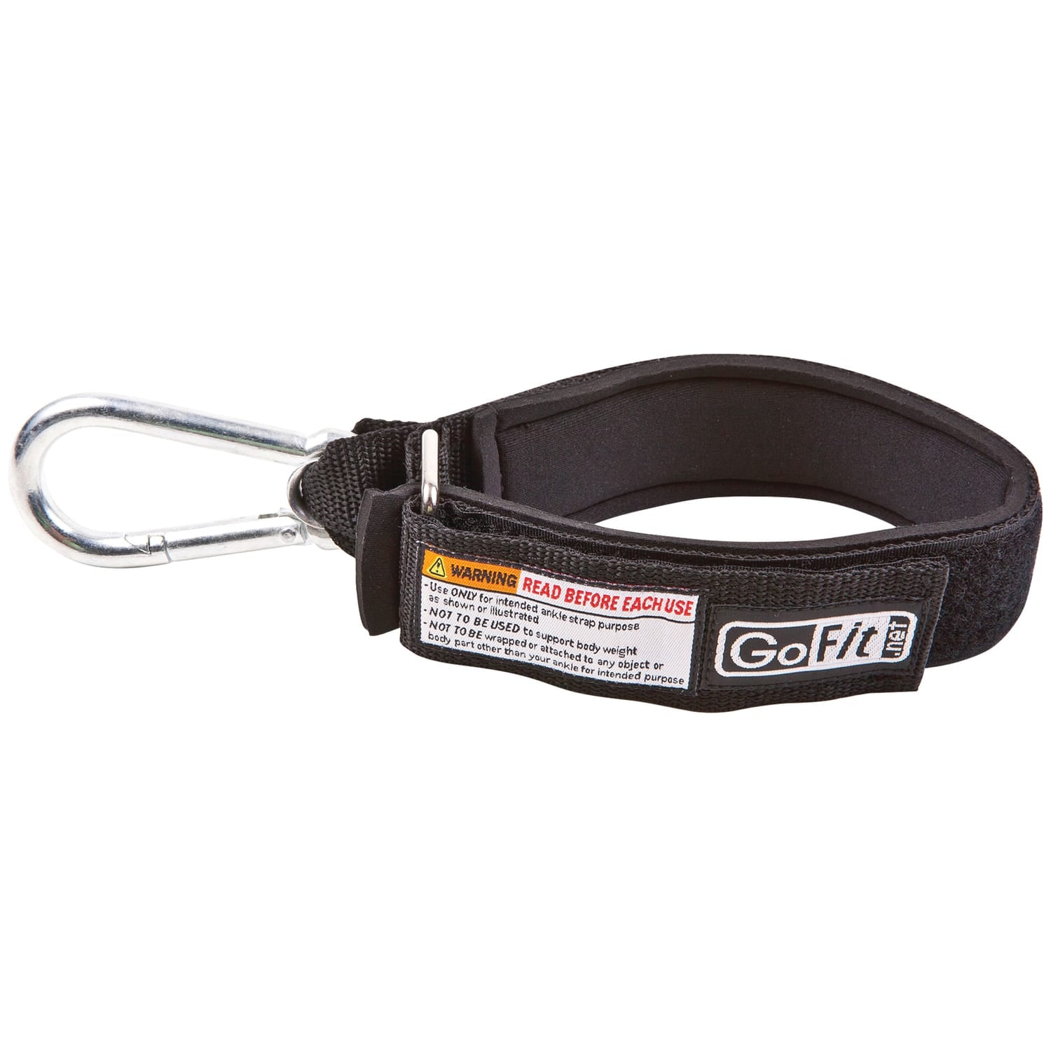 GoFit Ankle Strap with Carabiner for Tubes and Resistance Bands