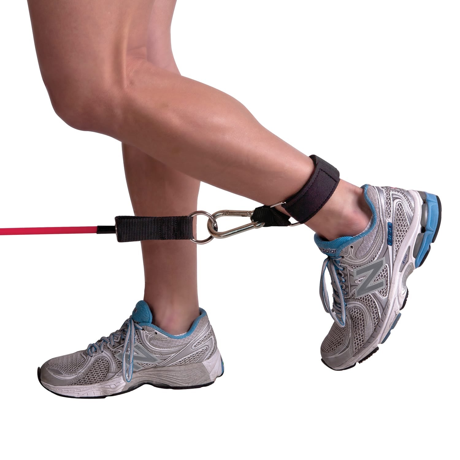 GoFit Ankle Strap with Carabiner for Tubes and Resistance Bands