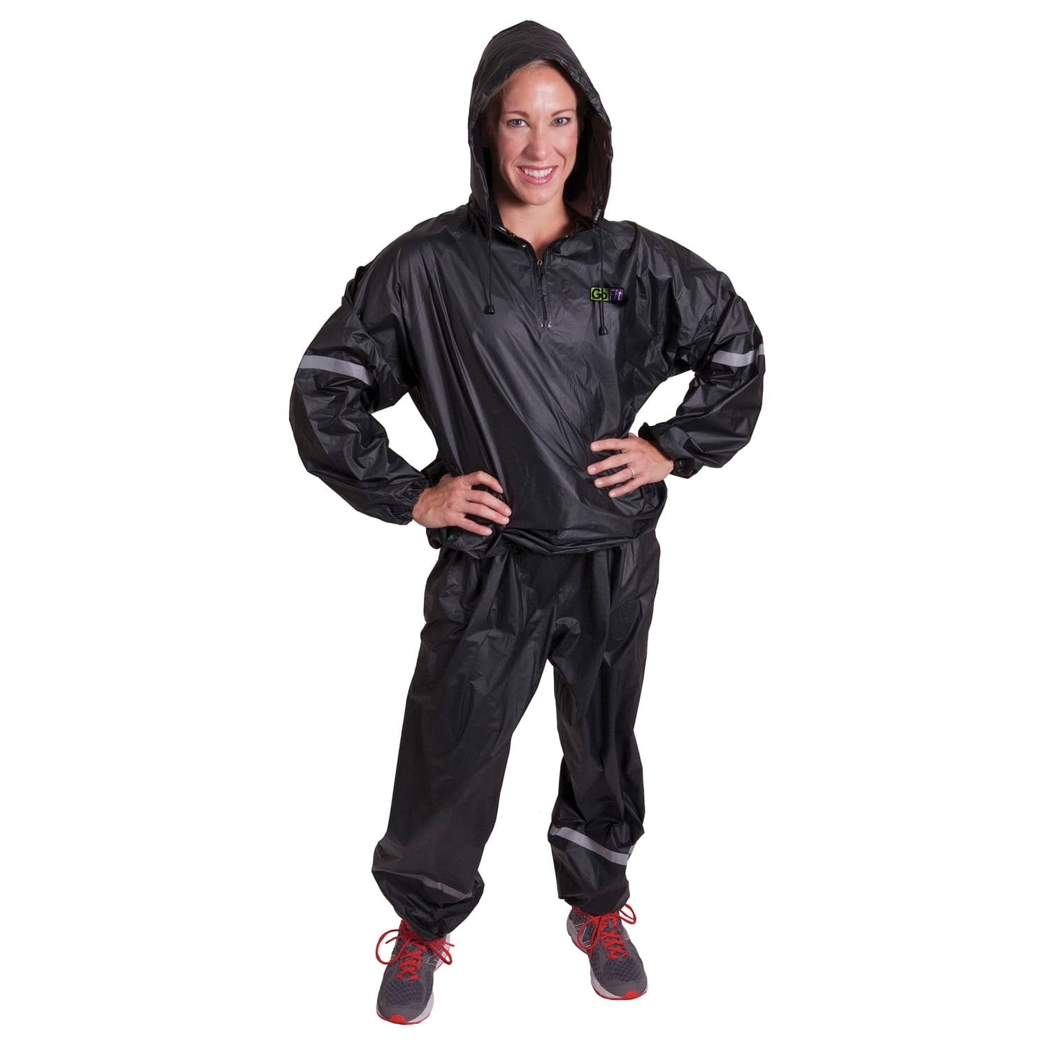 GoFit 2-Piece Hooded Sweat Suit, Small/Medium