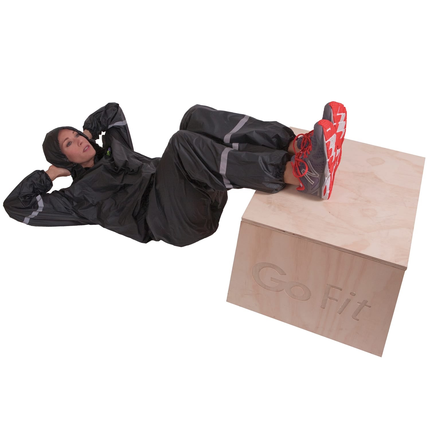 GoFit 2-Piece Hooded Sweat Suit, Small/Medium