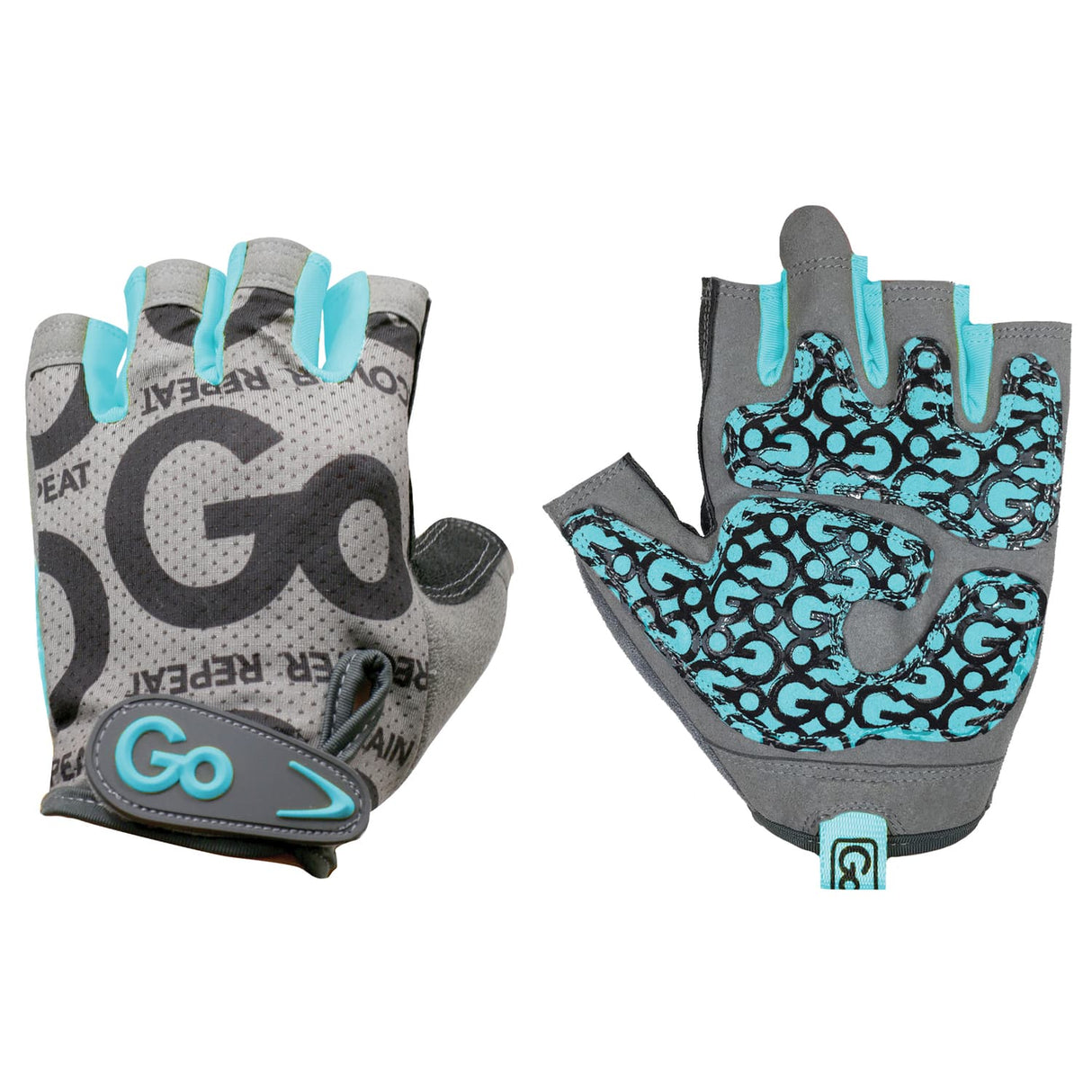 GoFit Women's Pro Trainer Gloves with Padded Go-Tac Palm, Small, Teal