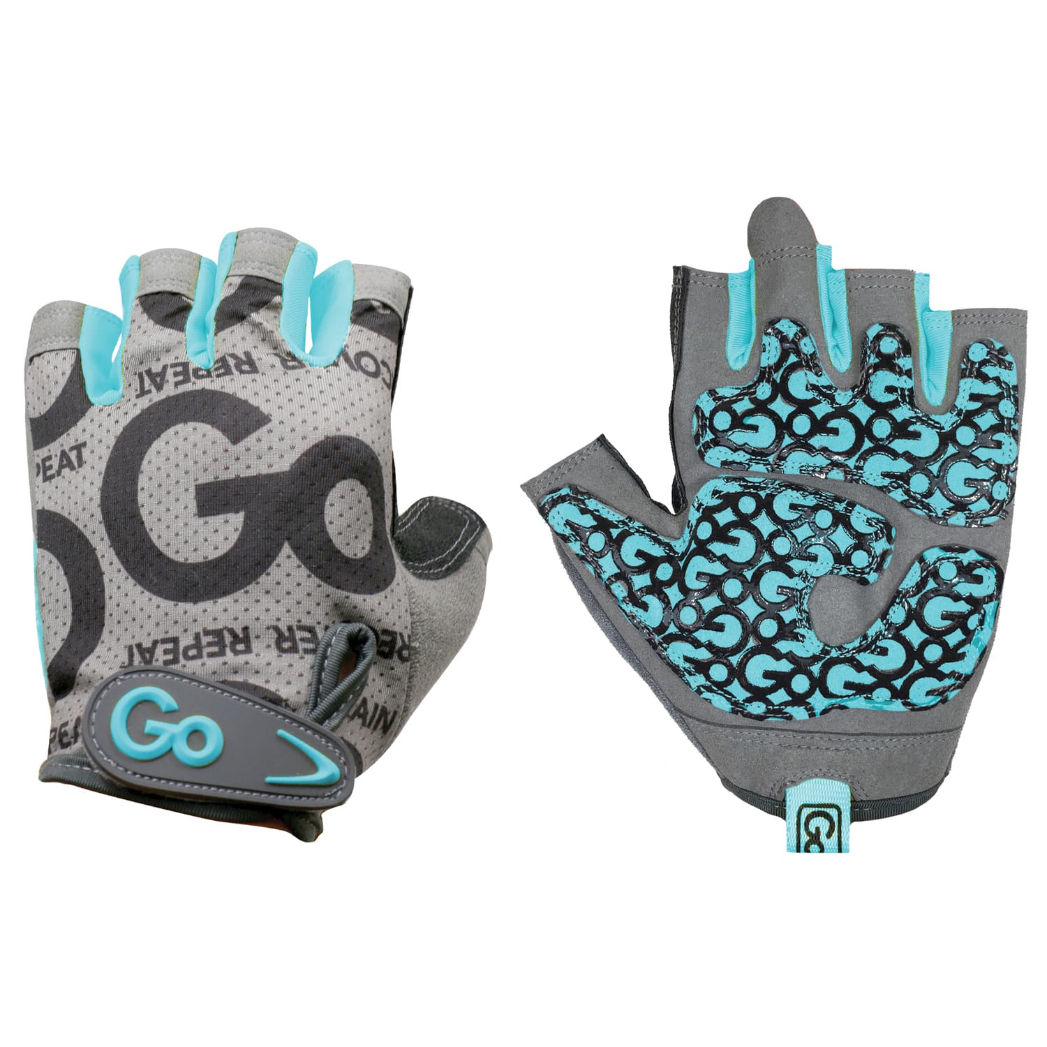 GoFit Women's Pro Trainer Gloves with Padded Go-Tac Palm, Small, Teal