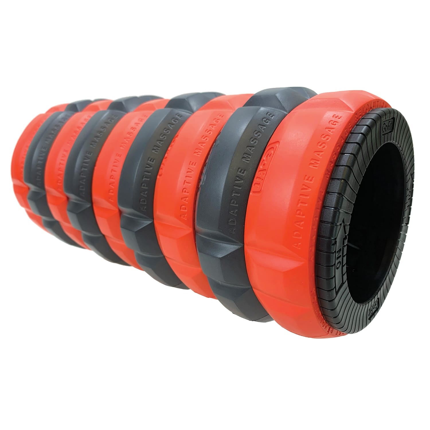 GoFit Revolve Roller with Adaptive Massage Rings, 4 Medium Profile and 5 Low Profile