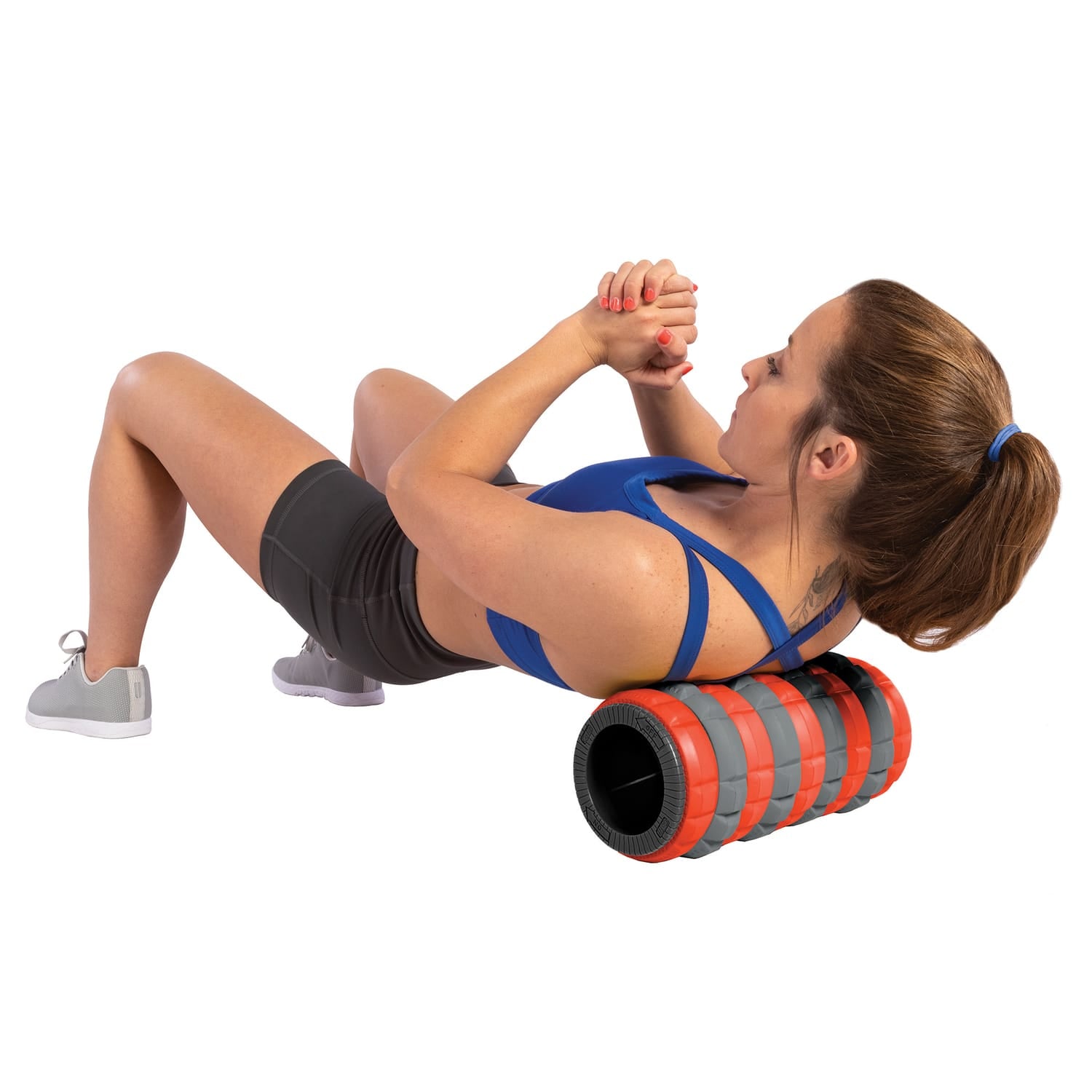 GoFit Revolve Roller with Adaptive Massage Rings, 4 Medium Profile and 5 Low Profile