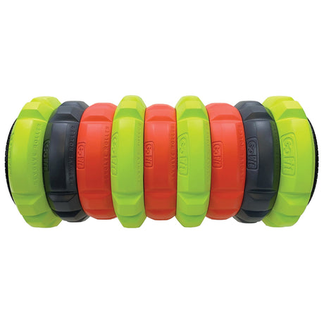GoFit Revolve Roller with Adaptive Massage Rings, 4 High Profile, 2 Medium Profile and 3 Low Profile