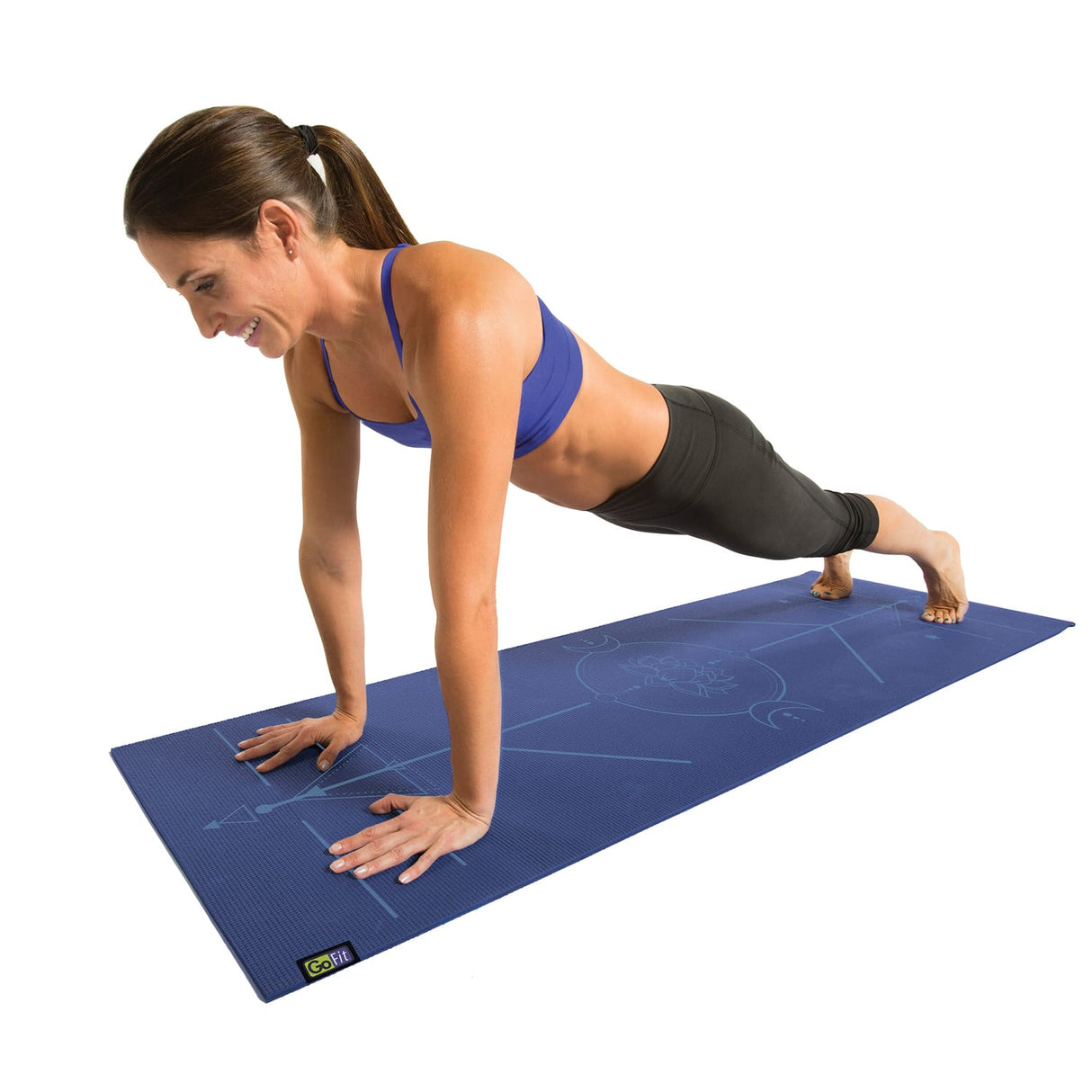 GoFit Complete Yoga Kit with Yoga Mat, Foam Block, Strap, Yoga Pose Wall Chart, and Carrying Bag
