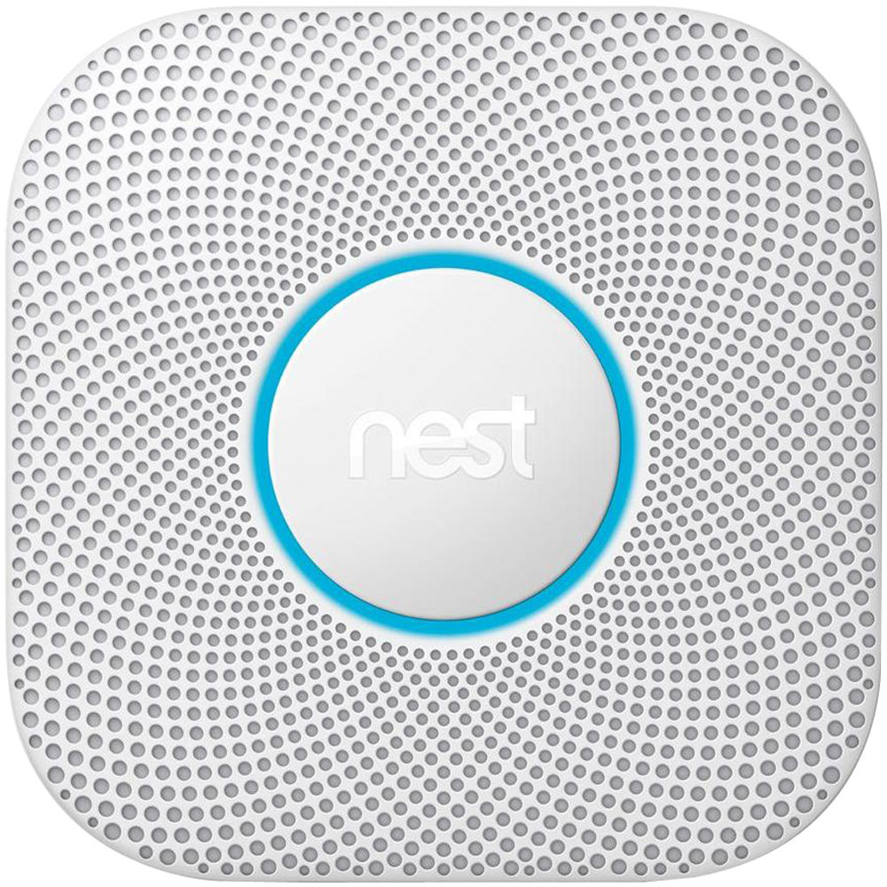 Google GS3005PWLUS Nest Protect Wired Powered Smoke and Carbon Monoxide Alarm 2nd Generation, White