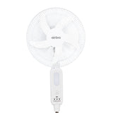 Airbro 16-In. Portable Rechargeable 70° Oscillating Stand Fan with Power Bank, 3 Speed, 1200 CFM, 5 Blades, LED, Max 20 Hours Run Time, Solar, Remote