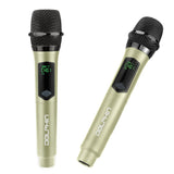Dolphin Audio MCX-804 1-Channel 2.4-GHz Wireless Mic System, 4 Handheld Dynamic Cardioid Mics, up to 55-Yard Range, Charging Base, 1/4-In. Receiver