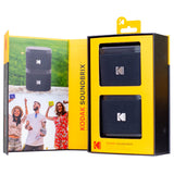 Kodak SoundBrix 2-Piece Portable Rechargeable Bluetooth Speaker System with TWS, Magnetic Docking, up to 5 Hours Play Time, Bass Black