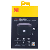 Kodak SoundBrix 2-Piece Portable Rechargeable Bluetooth Speaker System with TWS, Magnetic Docking, up to 5 Hours Play Time, Bass Black