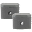 Kodak SoundBrix 2-Piece Portable Rechargeable Bluetooth Speaker System with TWS, Magnetic Docking, up to 5 Hours Play Time, Treble Gray
