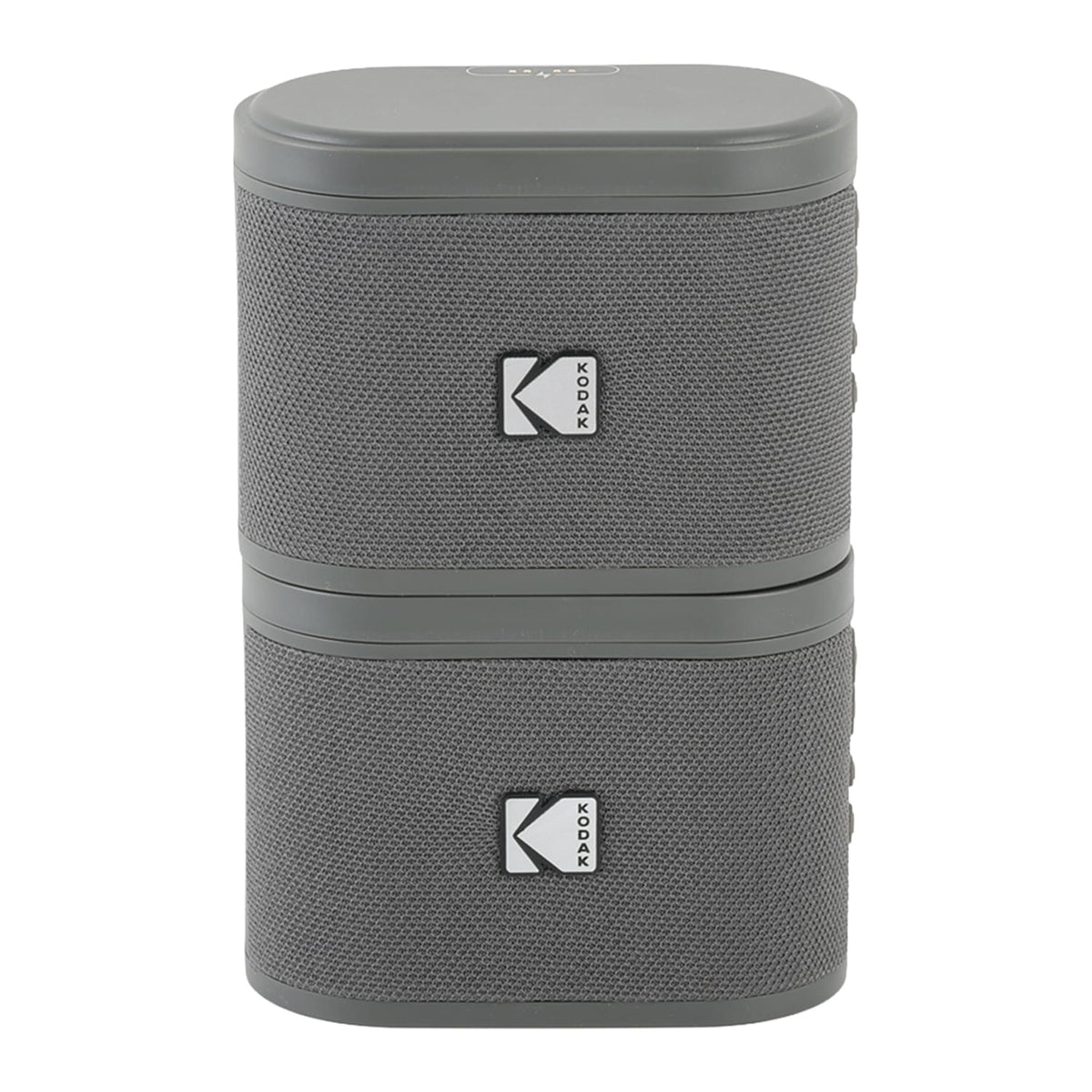 Kodak SoundBrix 2-Piece Portable Rechargeable Bluetooth Speaker System with TWS, Magnetic Docking, up to 5 Hours Play Time, Treble Gray