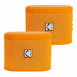 Kodak SoundBrix 2-Piece Portable Rechargeable Bluetooth Speaker System with TWS, Magnetic Docking, up to 5 Hours Play Time, Overload Orange