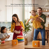 Kodak SoundBrix 2-Piece Portable Rechargeable Bluetooth Speaker System with TWS, Magnetic Docking, up to 5 Hours Play Time, Overload Orange