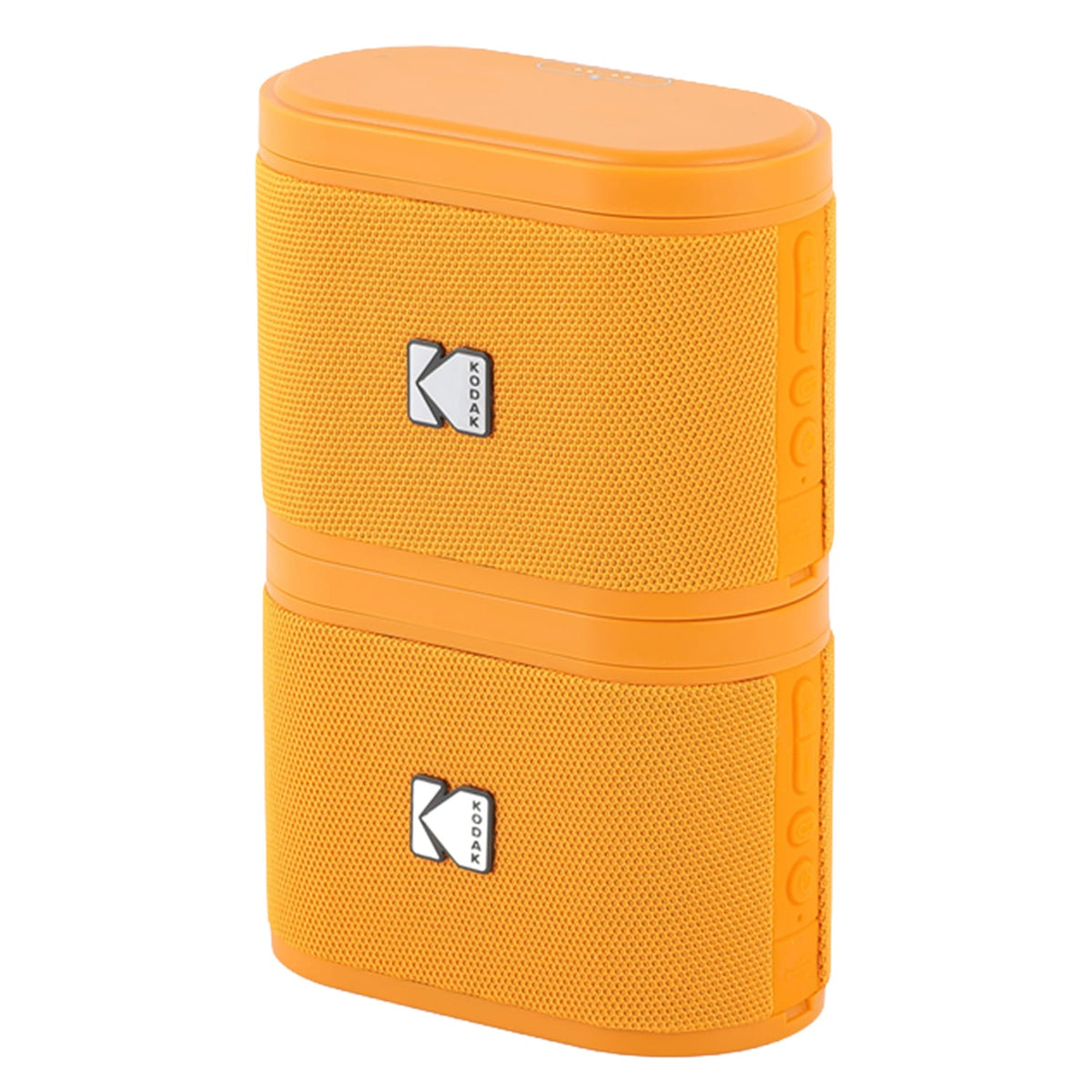 Kodak SoundBrix 2-Piece Portable Rechargeable Bluetooth Speaker System with TWS, Magnetic Docking, up to 5 Hours Play Time, Overload Orange