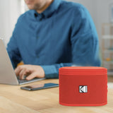 Kodak SoundBrix 2-Piece Portable Rechargeable Bluetooth Speaker System with TWS, Magnetic Docking, up to 5 Hours Play Time, Reverb Red