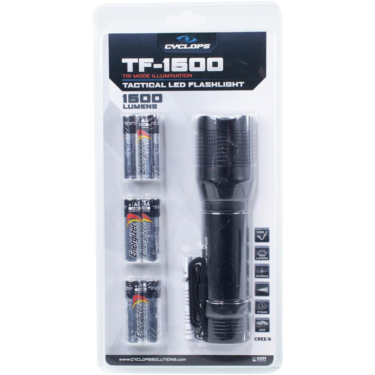Cyclops 1500-Lumen Tactical Flashlight